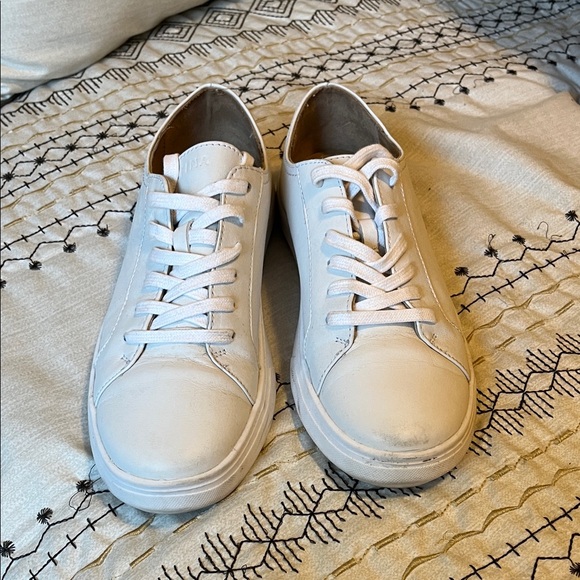Patina Women's White Leather Sneakers - Picture 2 of 6